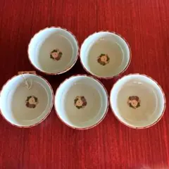 有田製 花柄陶磁器ボウル 5個セットのサムネイル