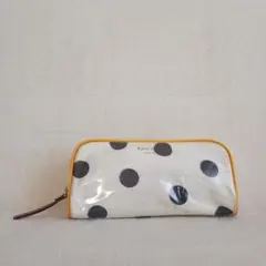 ケイトスペード　ドット　ポーチ　ブラック　イエロー