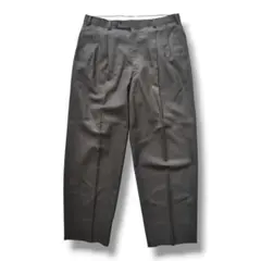 90s PERRY ELLIS グレンチェック 2タック ウールワイドスラックスのサムネイル
