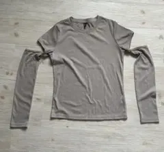 ベージュ アームウォーマー 長袖トップス