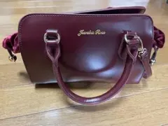Jewelna Rose バーガンディ ハンドバッグ
