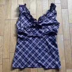Burberry チェック柄 キャミソール フリル　サイズ36のサムネイル