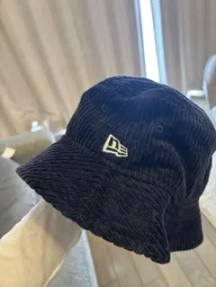 NEW ERA コーデュロイ バケットハット ブラック　レディース