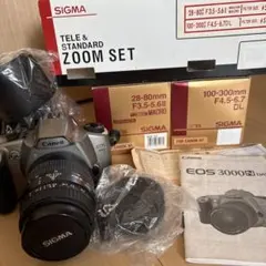 キャノンCanon EOS3000N　一眼フィルムカメラTAMRONレンズセットのサムネイル