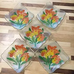 ガラス食器 / レトロ食器 / ビンテージ食器 / フルーツ皿 / ガラス皿