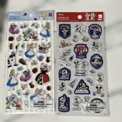 ディズニー ミッキー 不思議の国のアリス ペタペタシール　セット　新品