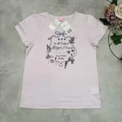 【新品】　メゾピアノ　半袖Tシャツ　カットソー　リボン柄　150