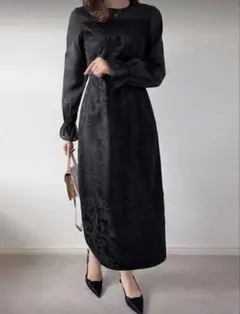 ロングドレス ブラック オケージョンドレス お呼ばれ 結婚式 披露宴 フォーマル