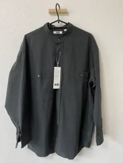 UNIQLO U ワイドフィットスタンドカラーストライプシャツ（長袖）