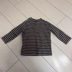 子供服　ボーダートップス　ハイネック