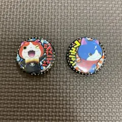 妖怪ウォッチ　ジバニャン、フユニャン缶バッチ&ジバニャンスタンプ