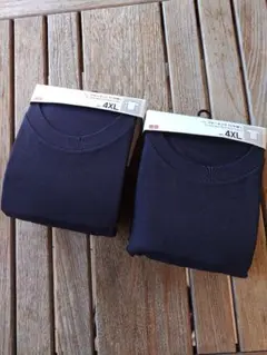 ユニクロ4XL 新品未使用黒 Tシャツ UNIQLO二枚セット