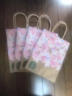 ☆スタバ　紙袋　桜　４枚セット☆