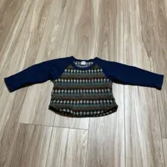 SHIPS 柄入り長袖ニットセーター