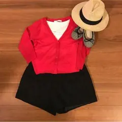 赤色カーディガン♡ ビス スープ  ローリーズファーム グローブ ジル ダズリン