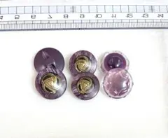 ボタン　パープル