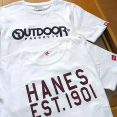 Hanes と OUTDOOR の Tシャツ2枚セット