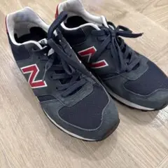 new balance ネイビー/レッド スニーカー