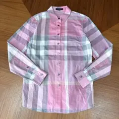 BURBERRY バーバリーロンドン シャツ メガチェックブラウス ピンク 長袖
