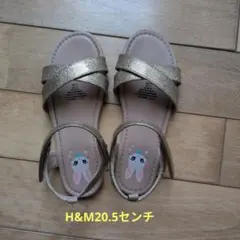 H&M　サンダル　20.5センチ　ゴールドのサムネイル