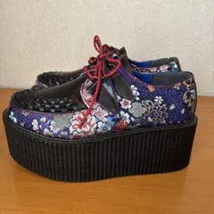 YOSUKE ヨースケ　厚底レースアップラバーソール 和柄【美品】