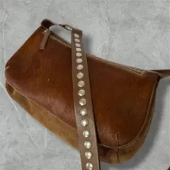 00s leather one shoulder bag gimmick y2k