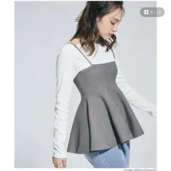 ペプラムニットキャミソール レディース　coca