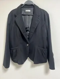 ブラック テーラードジャケット リボン付き