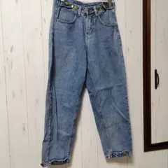 aimoha ライトブルーデニムパンツ ダブルボタン