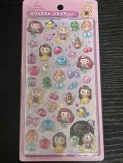 新品 正規品　ディズニープリンセス ボンボンドロップシール