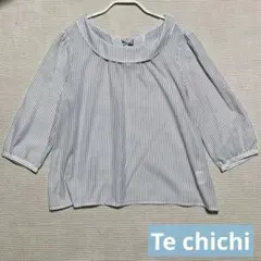テチチ　ストライプ　ブラウス　七分袖