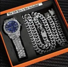 【今だけ限定セット】豪華3点ジュエリー付き　ブリンブリンシルバー腕時計