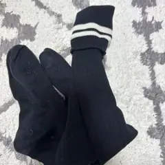 黒 ストライプ スポーツ用ソックス