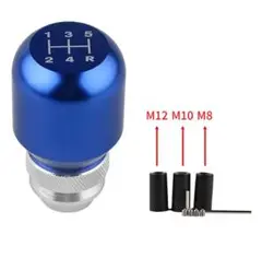 青 アルミ シフトノブ 5速 M12 M10 M8