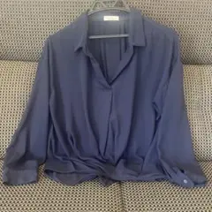 earth music & ecology ネイビー長袖シャツ