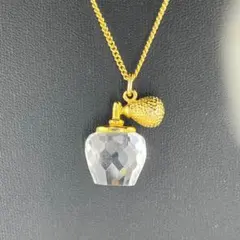 SWAROVSKI 香水瓶モチーフ ネックレス クリスタル GP - メルカリ