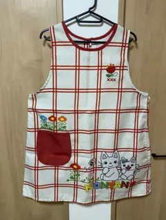 ノンタン 保育エプロン チェック柄 - メルカリ
