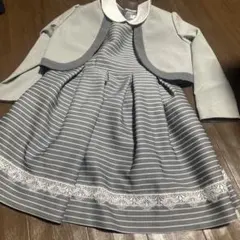 ショパン　CHOPIN フォーマル　ワンピース　ジャケット付きストライプドレス