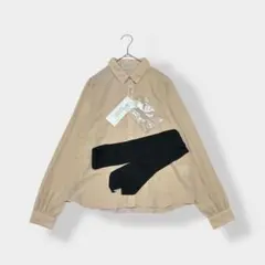 ◉新品◉KOBE LETTUCE リボン付き シアー ブラウス ピンクベージュ