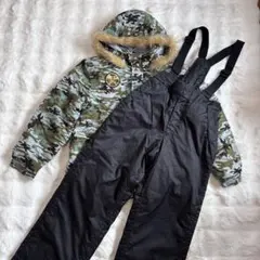 CCLTEAM 160 スキーウェア　上下セット　カモフラ柄　男の子　迷彩