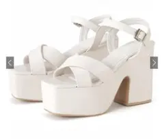 レザークロスストラップサンダル［ci400］24.5