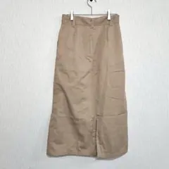 Samansa Mos2 ロングスカート ベージュ系 スリット M