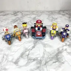 非売品 サントリーBOSS Wii マリオカート プルバックカー5体とマリオ