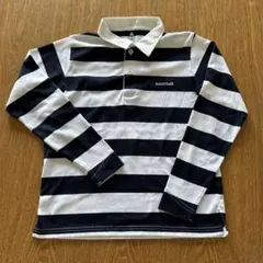 mont-bell ストライプ 長袖ポロシャツ 150