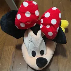 ミニーマウス ファンキャップ ドット柄リボン付き