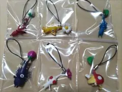 ピクミン2 ストラップ6種セット＋めじるしアクセサリー付