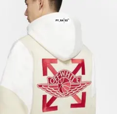 NIKE OFF-WHITE ナイキ　jordan コラボ　刺繍　パーカー