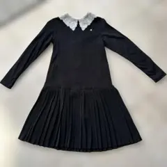ケイトスペード 黒のレース襟ワンピース 150サイズ