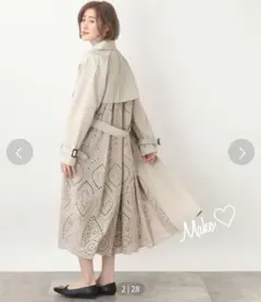 新品 グローブ レース ドッキング トレンチコート スプリング M　ヒルナンデス