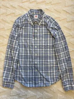 Levi's 長袖シャツ 青と白のチェック S